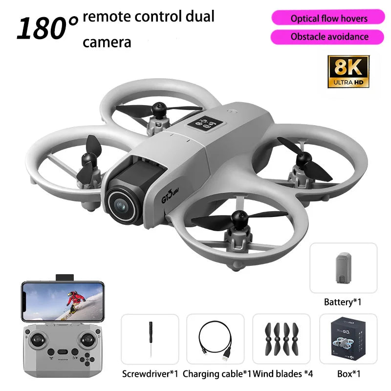 2026 Mini 8K GPS Smart Drone - Dual Camera + Optical Flow Stabilization