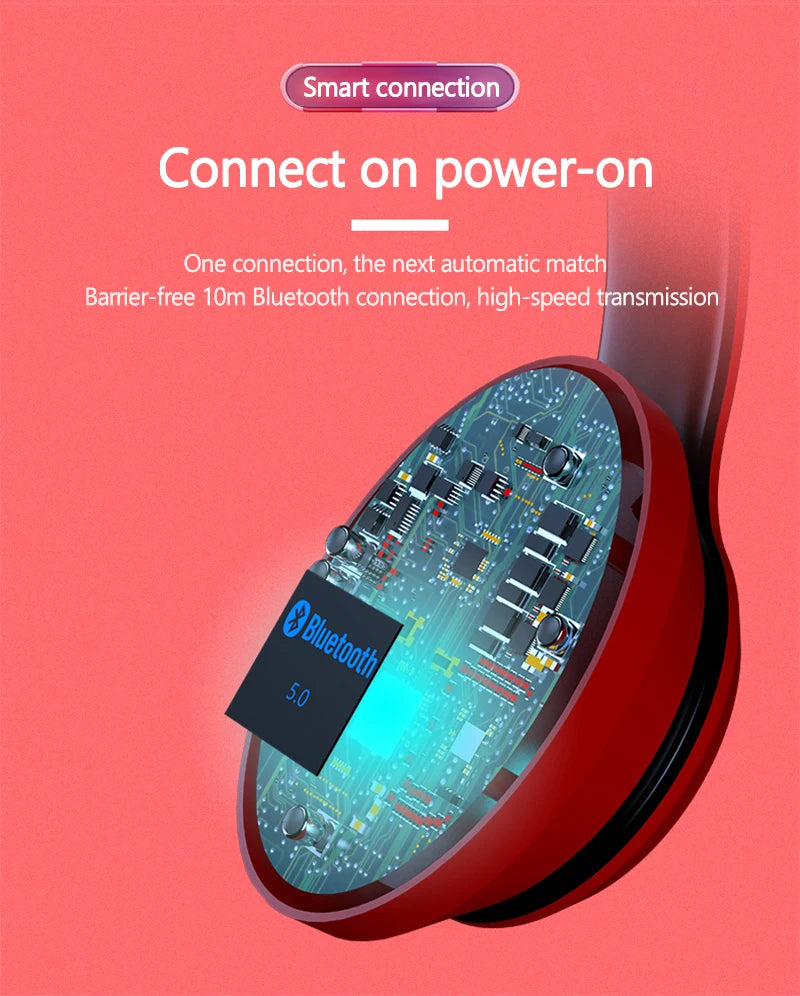 Lenovo HD200 Wireless Headphones - Foldable Over-Ear Comfort + Deep Bass