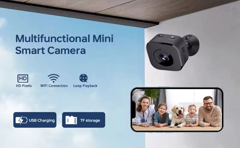 Mini 4K Smart Security Camera - Night Vision + Motion Detection