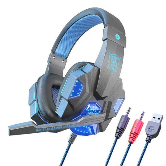 RGB Over-Ear Gaming Headset with Mic & LED Lighting