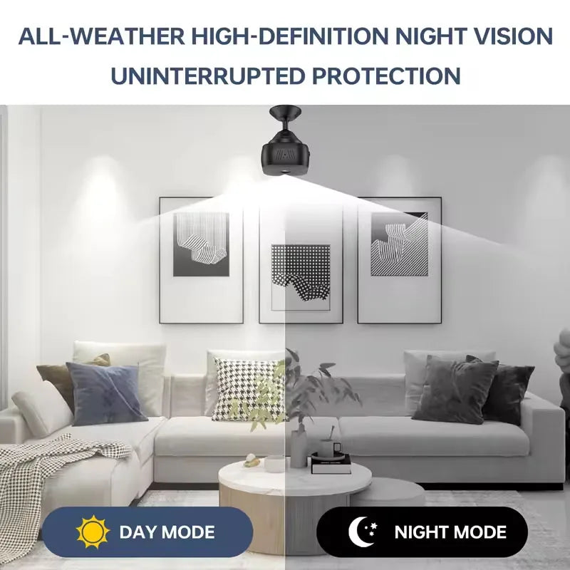 Mini 4K Smart Security Camera - Night Vision + Motion Detection