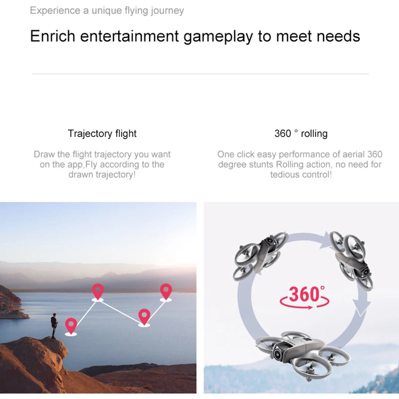 D16 Mini 8K HD Drone - Dual Camera Optical Flow Quadcopter