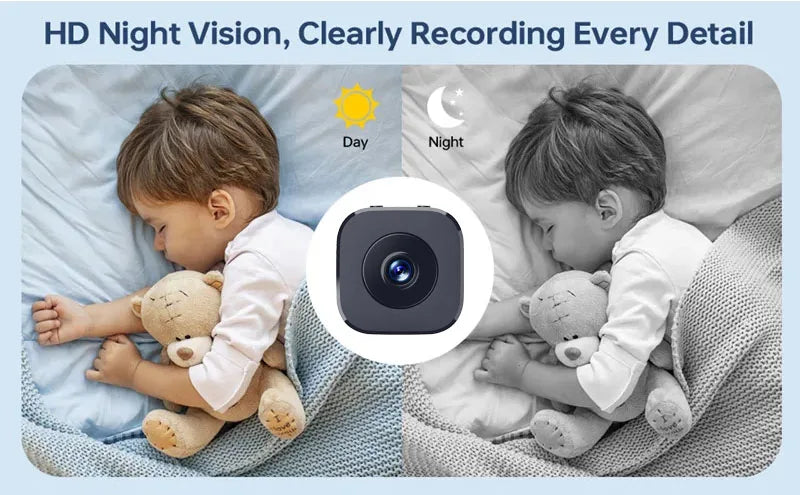 Mini 4K Smart Security Camera - Night Vision + Motion Detection