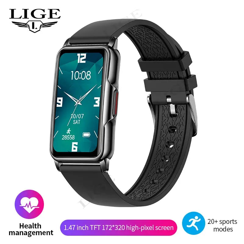 LIGE Smart Watch - Full Touch Screen Fitness Tracker (IP67 Waterproof, Bluetooth Call)