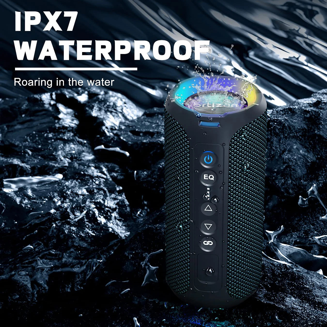 Ortizan 40W Portable Speaker — IPX7 Waterproof, Dual Pairing, Deep Bass