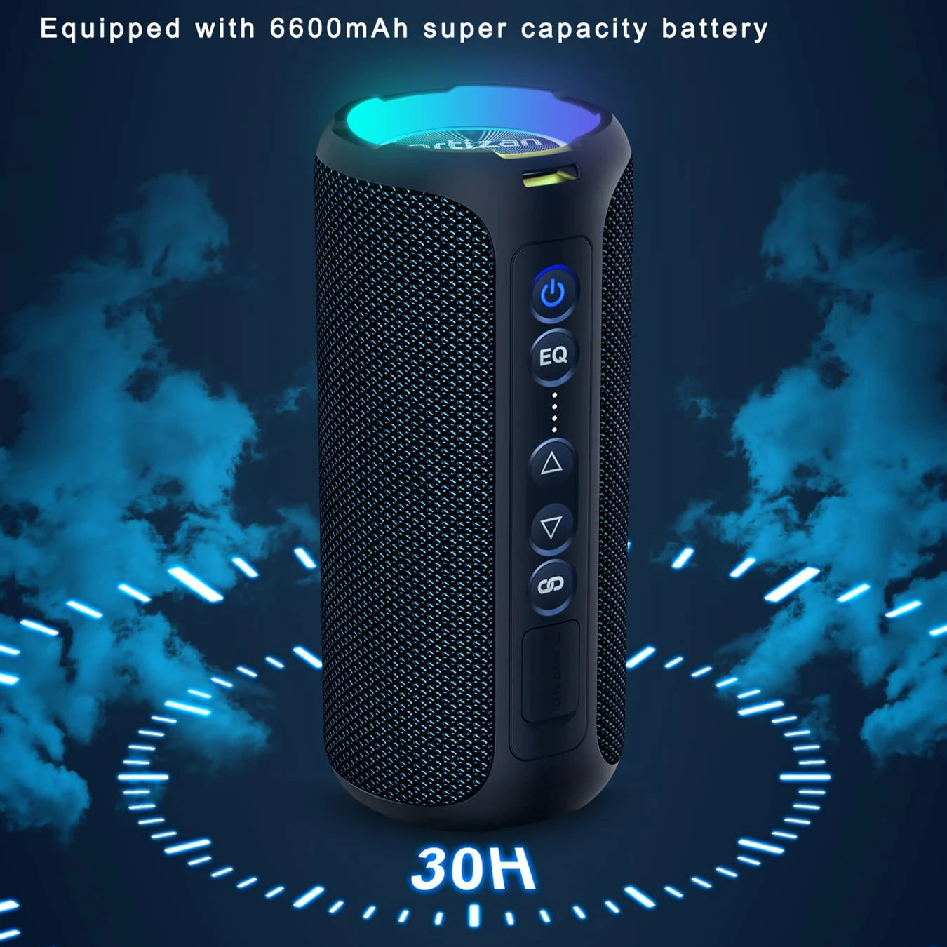 Ortizan 40W Portable Speaker — IPX7 Waterproof, Dual Pairing, Deep Bass