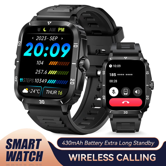 EIGIIS Military Smart Watch - 1.96" Waterproof 3ATM| Fitness & Activity Tracker