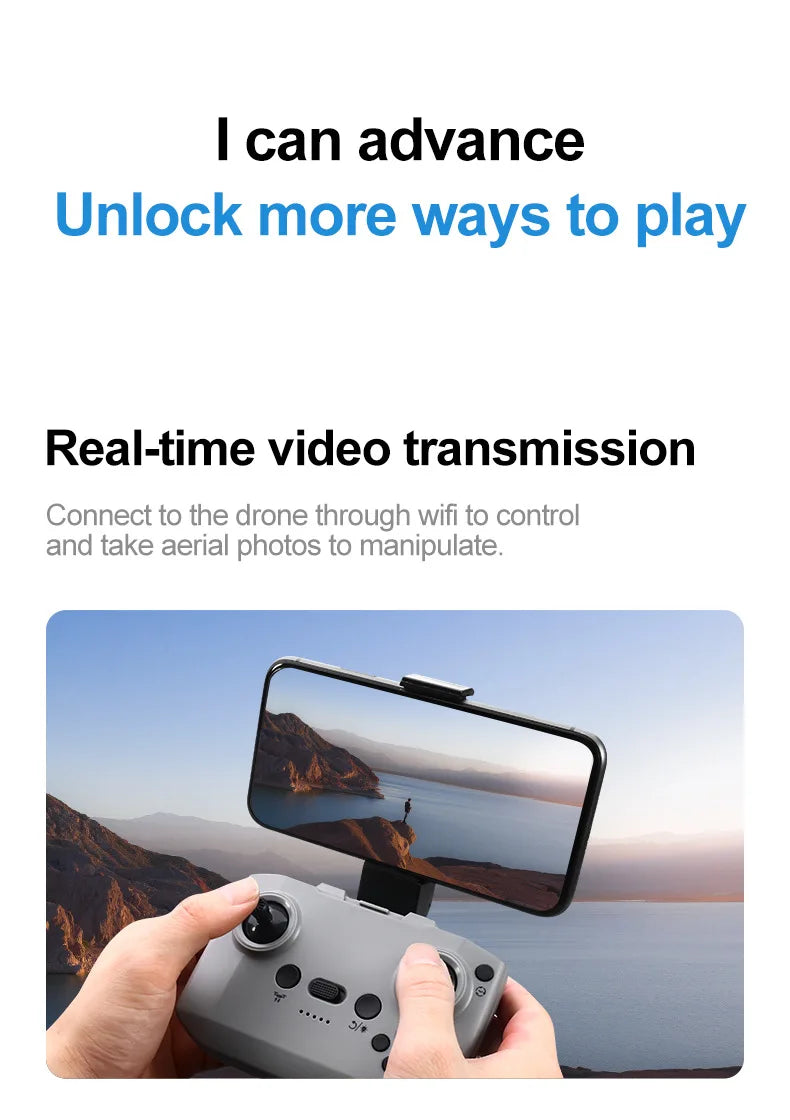 2026 Mini 8K GPS Smart Drone - Dual Camera + Optical Flow Stabilization