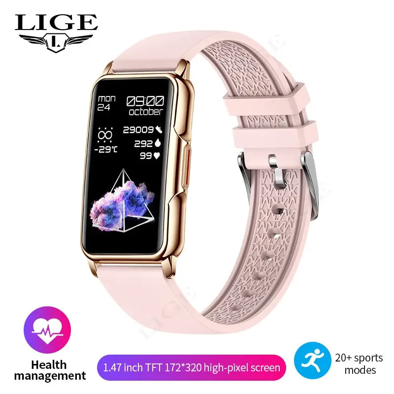 LIGE Smart Watch - Full Touch Screen Fitness Tracker (IP67 Waterproof, Bluetooth Call)
