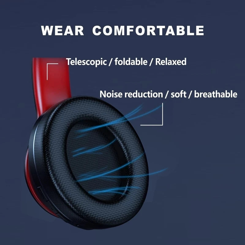 Lenovo HD200 Wireless Headphones - Foldable Over-Ear Comfort + Deep Bass