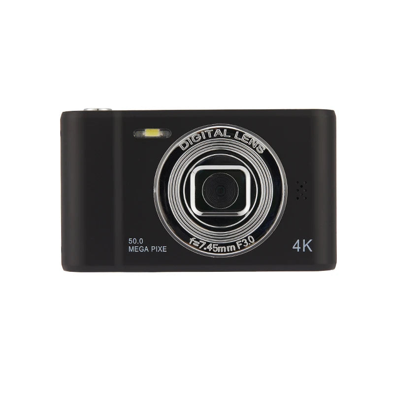 4K Digital Travel Camera - 50MP Compact Point-and-Shoot with 2.4" Screen