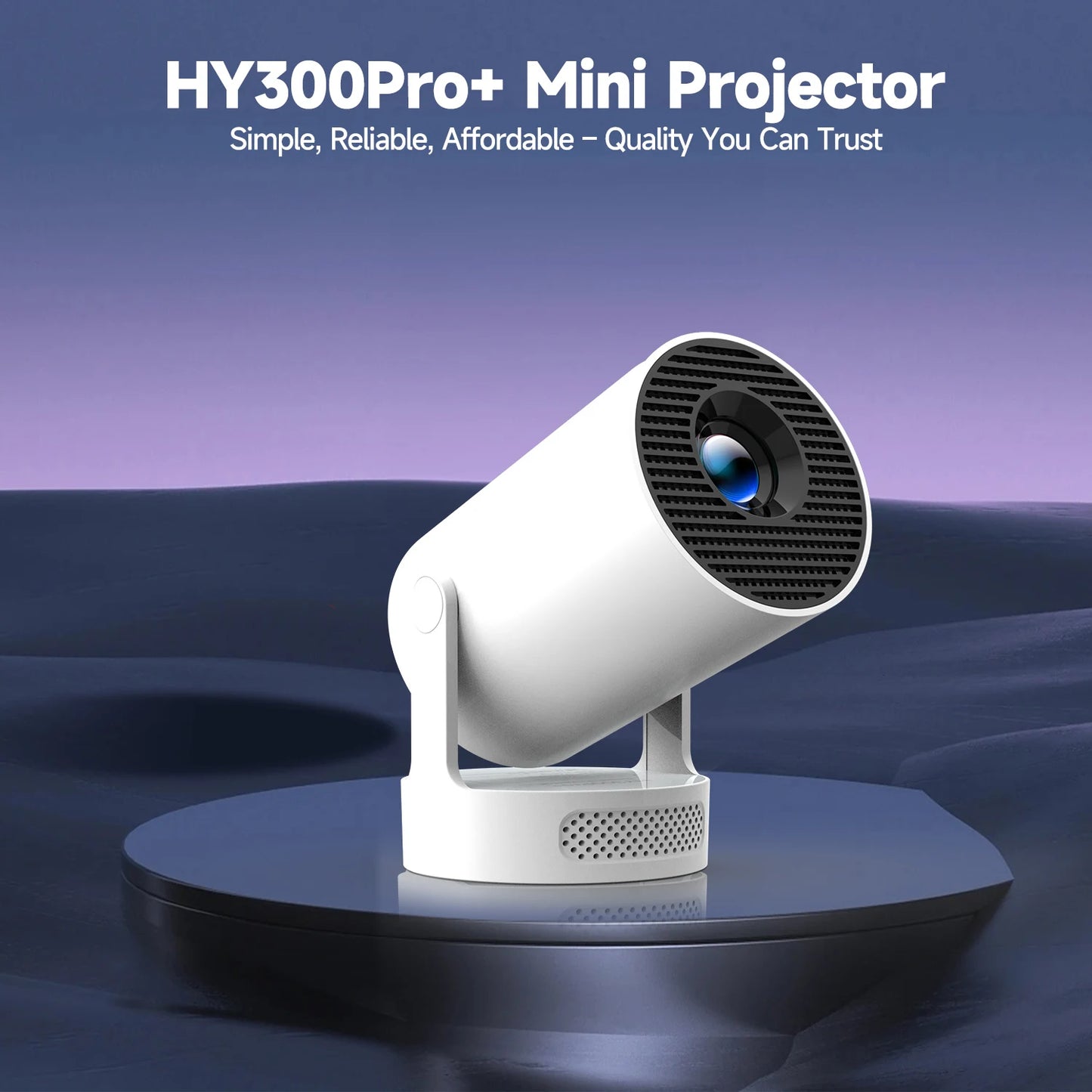 HY300 Pro+ 4K Portable Projector — 8000 Lumens, Wi-Fi 6, Outdoor Ready