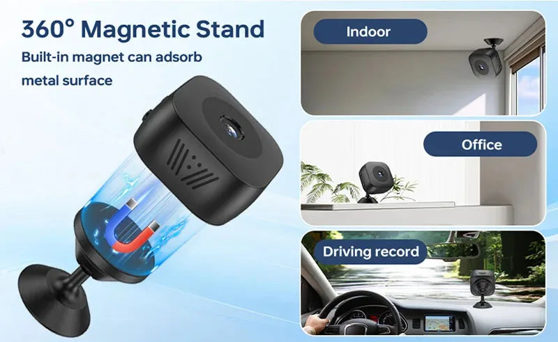 Mini 4K Smart Security Camera - Night Vision + Motion Detection