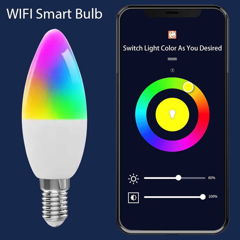WiFi RGB Smart LED Bulb - App-Controlled Color Changing Light