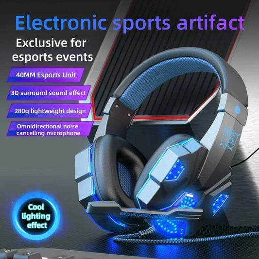 RGB Gaming Headset - Immersive sound + LED Lighting