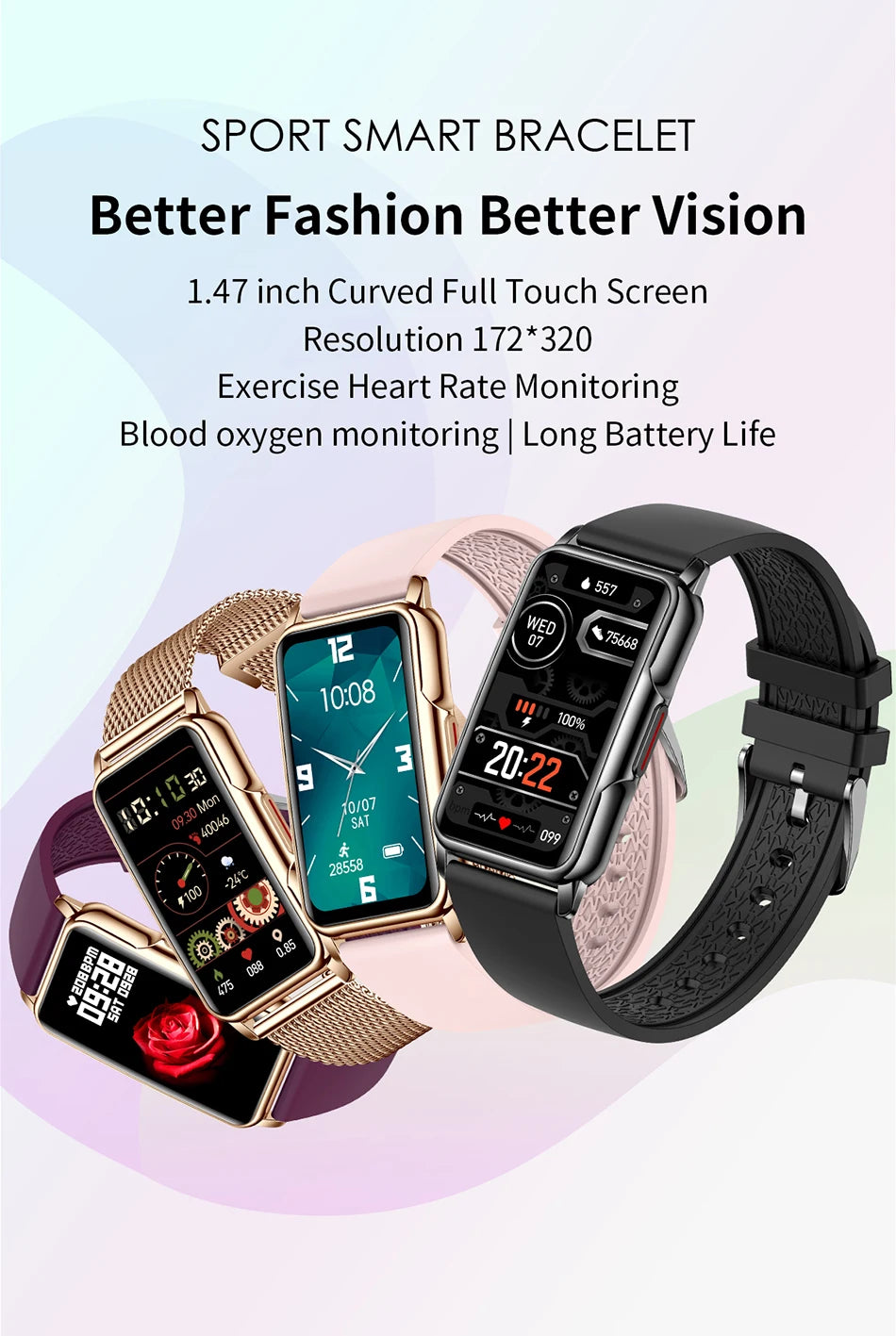 LIGE Smart Watch - Full Touch Screen Fitness Tracker (IP67 Waterproof, Bluetooth Call)