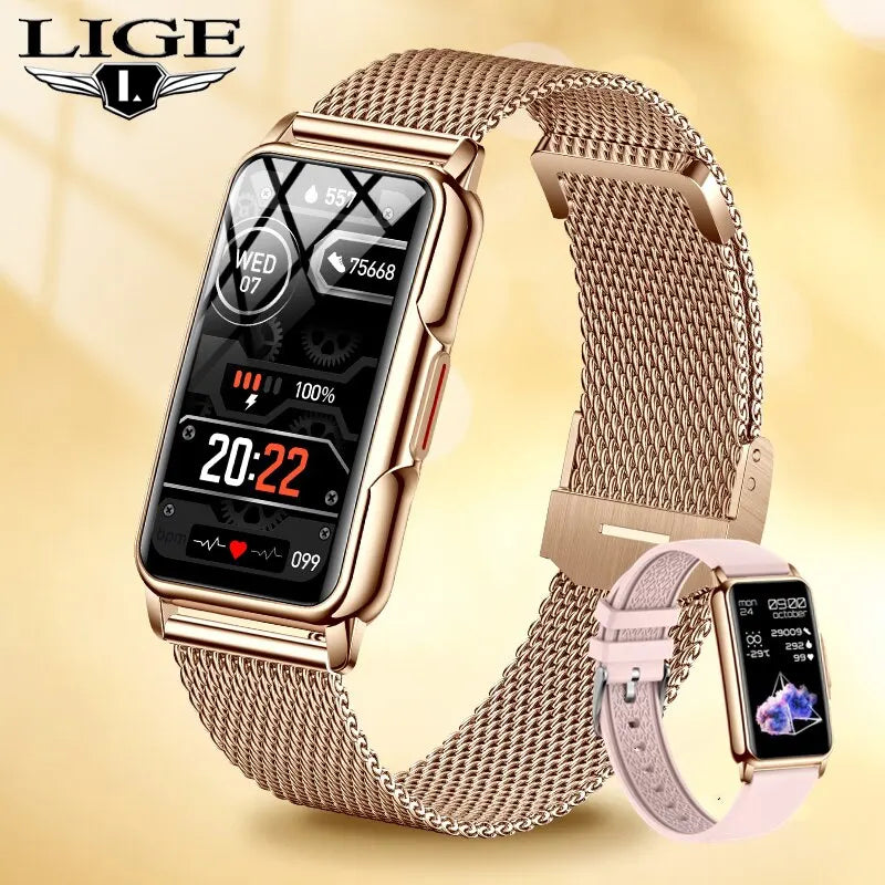 LIGE Smart Watch - Full Touch Screen Fitness Tracker (IP67 Waterproof, Bluetooth Call)