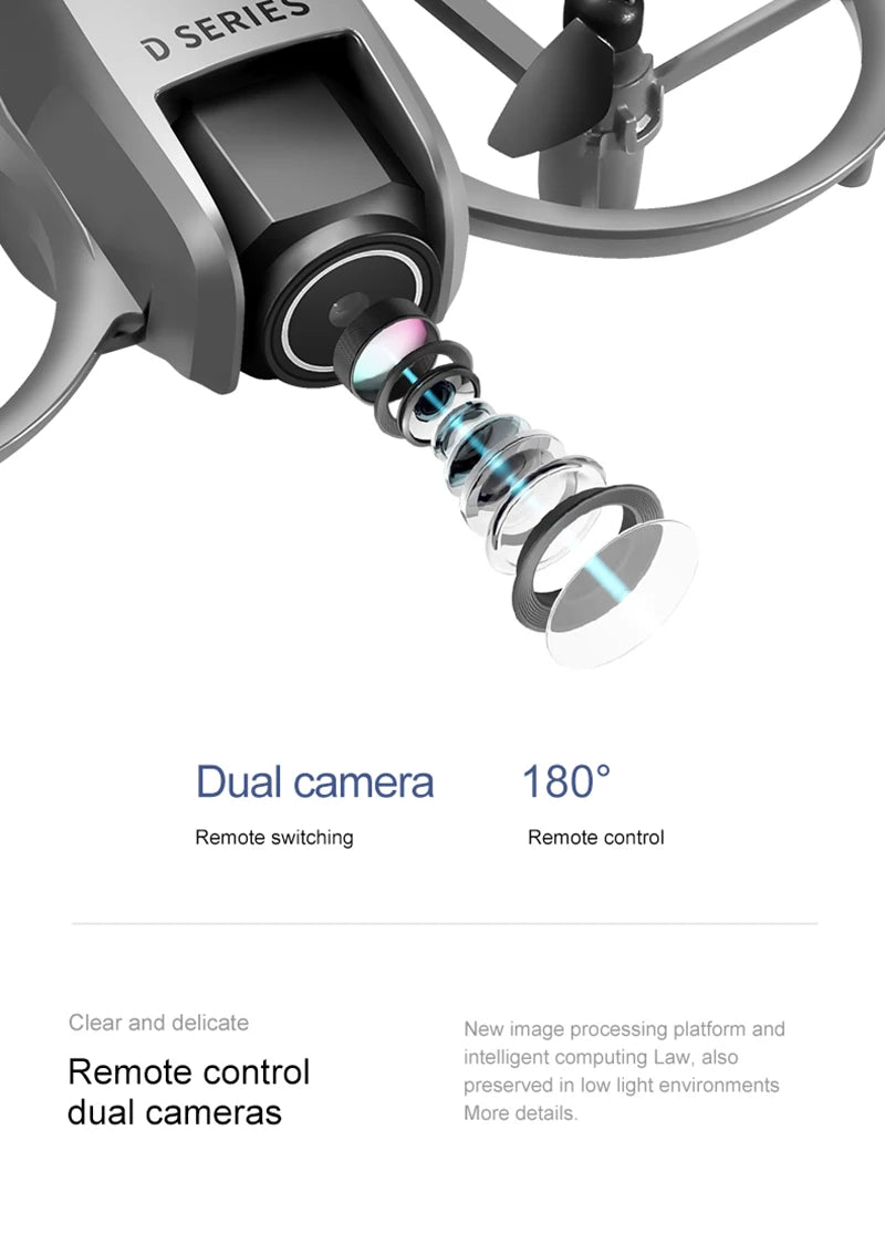 D16 Mini 8K HD Drone - Dual Camera Optical Flow Quadcopter