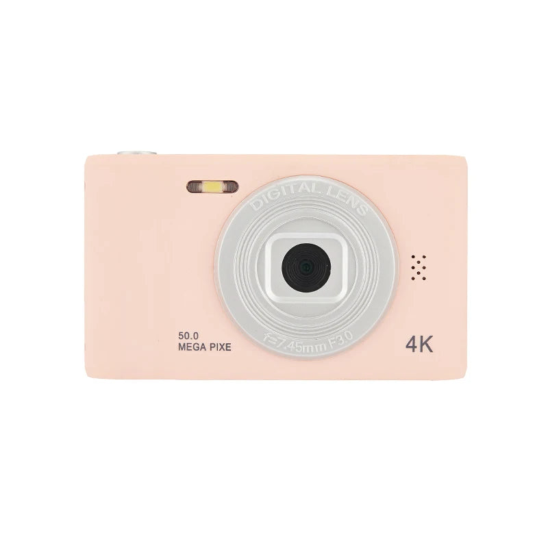 4K Digital Travel Camera - 50MP Compact Point-and-Shoot with 2.4" Screen