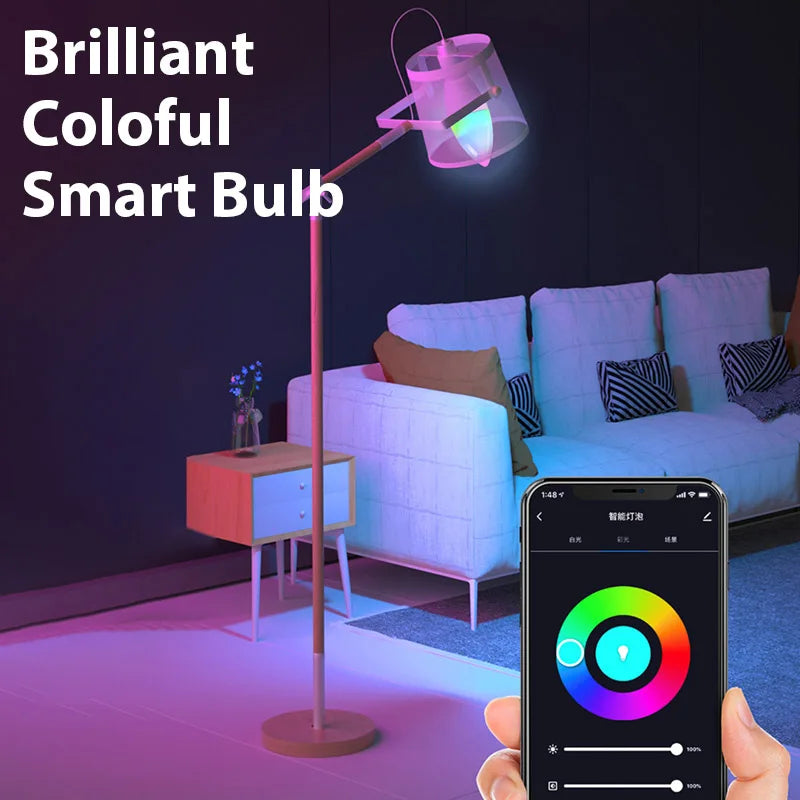 WiFi RGB Smart LED Bulb - App-Controlled Color Changing Light