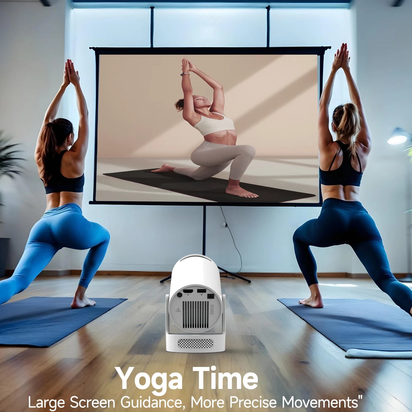 HY300 Pro+ 4K Portable Projector — 8000 Lumens, Wi-Fi 6, Outdoor Ready